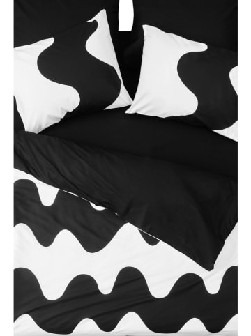 Mijolnir Renforcé beddengoedset "Flow" wit/zwart