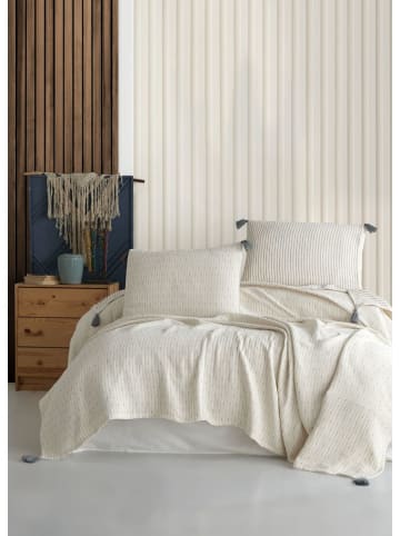 Mijolnir 3-delige bedspreiset "Hermes" crème/antraciet