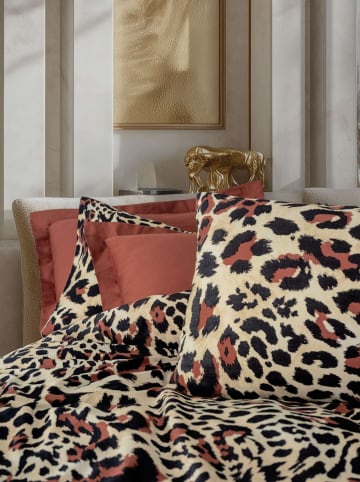 Mijolnir Satin-Bettwäsche-Set "Leoluxe" in Creme/ Hellbraun