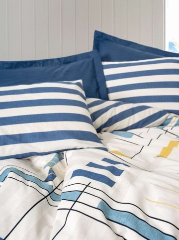 Mijolnir Renforcé beddengoedset "Lunox" donkerblauw/wit