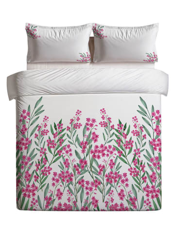 Mijolnir Bettwäsche-Set in Pink/ Grün/ Weiß