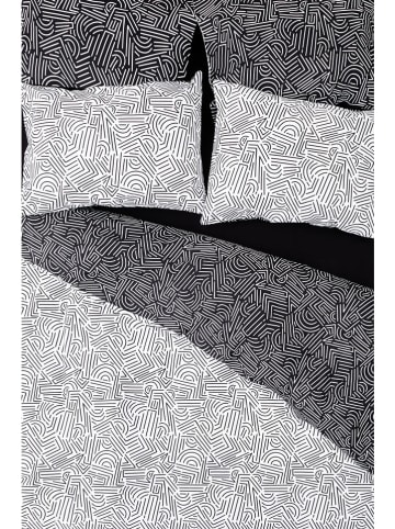 Mijolnir Renforcé beddengoedset "Maze" zwart/wit