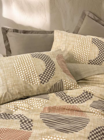 Mijolnir Komplet pościeli renforcé w kolorze kremowo-brązowym