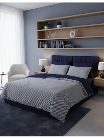 Mijolnir Renforcé beddengoedset donkerblauw/wit