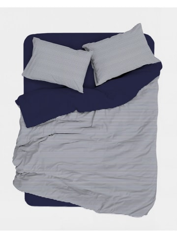 Mijolnir Renforcé beddengoedset donkerblauw/wit