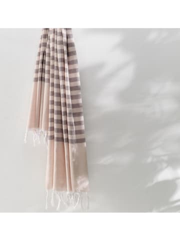 Mijolnir Strandtuch in Beige/ Grau