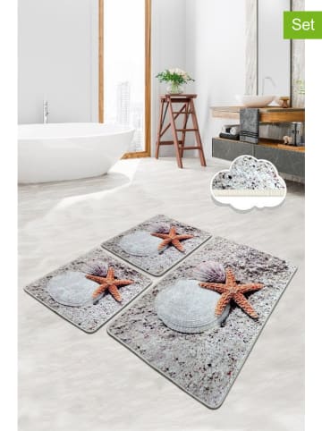 Mijolnir 3-delige set: badmatten ''Starfish'' grijs