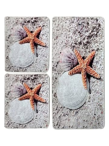 Mijolnir 3er-Set: Badvorleger ''Starfish'' in Grau