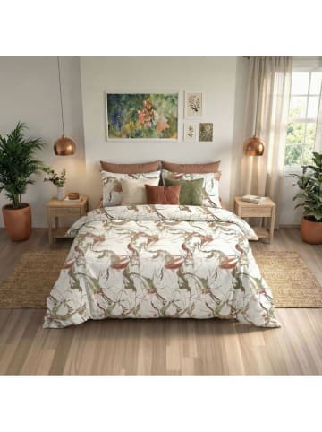Mijolnir Komplet pościeli renforcé "Vibra" w kolorze kremowo-zielono-jasnobrązowym