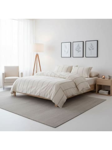 Mijolnir Renforcé beddengoedset "Vilnuss" crème/zwart