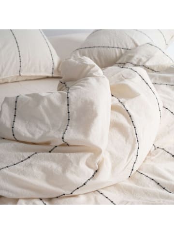 Mijolnir Renforcé beddengoedset "Vilnuss" crème/zwart