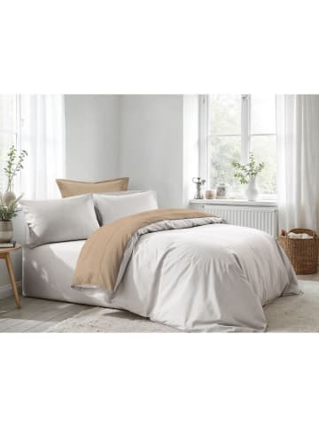 Mijolnir Renforcé-Bettwäsche-Set in Weiß/ Beige
