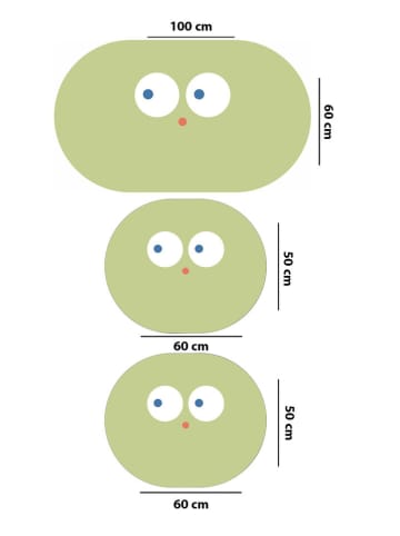 Mijolnir 3er-Set: Badvorleger ''Wonder'' in Grün