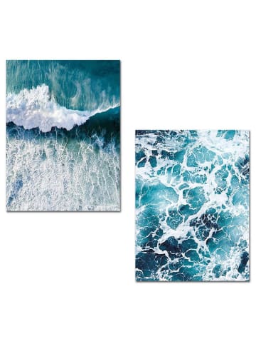 wall addiction 2er-Set: Holz-Kunstdrucke