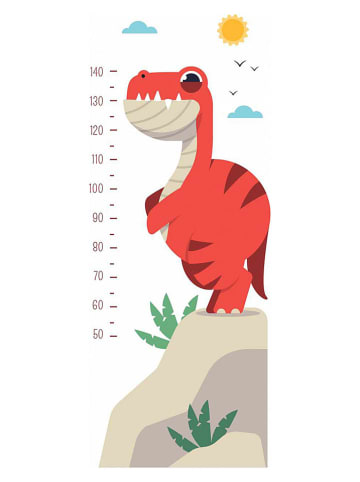 Wallity Kindermesslatte in Weiß/ Rot - (B)40 x (H)120 cm