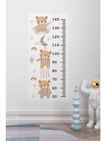 Wallity Kindermesslatte in Weiß/ Beige - (B)40 x (H)120 cm
