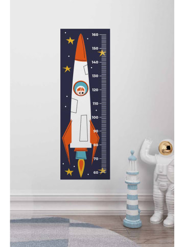 Wallity Kindermeetlat donkerblauw/rood - (B)40 x (H)120 cm