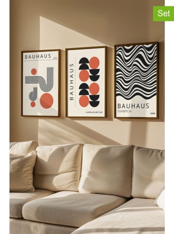 Wallity 3-delige set: ingelijste kunstdrukken
