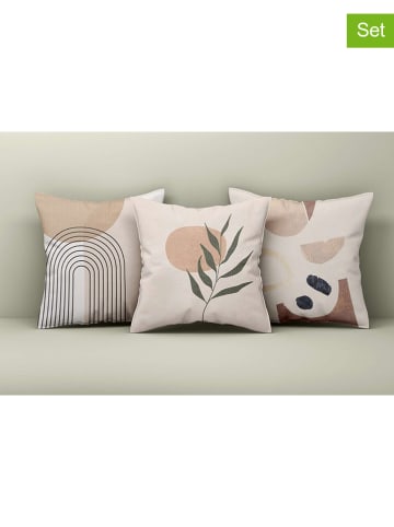 Coin de Pierre 3er-Set: Kissenhüllen in Beige/ Creme - (L)43 x (B)43 cm