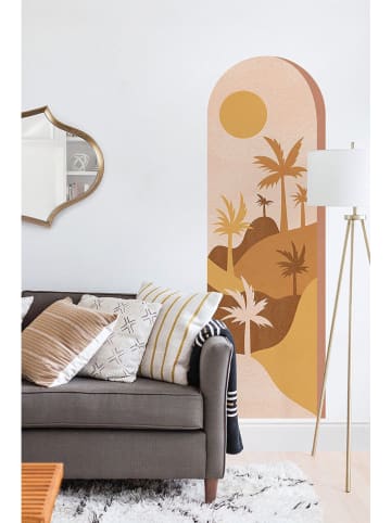 Wallity Wandsticker in Gelb/ Beige/ Hellbraun - (B)53 x (H)152 cm