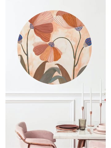 Wallity Wandsticker in Orange/ Grün - Ø 78 cm