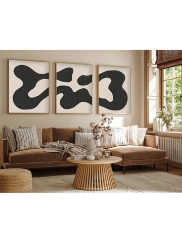 Wallity 3er-Set: Gerahmte Kunstdrucke
