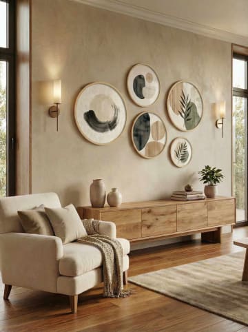 Wallity 5-delige set: ingelijste kunstdrukken