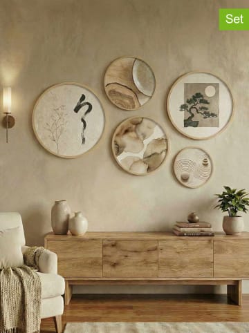 Wallity 5-delige set: ingelijste kunstdrukken