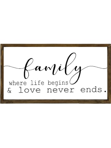 ABERTO DESIGN Ingelijste kunstdruk - (B)50 x (H)25 cm