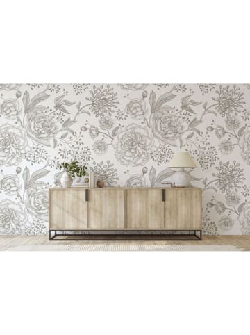 Wallity Wandsticker wit/lichtgrijs - (L)100 x (B)100 cm