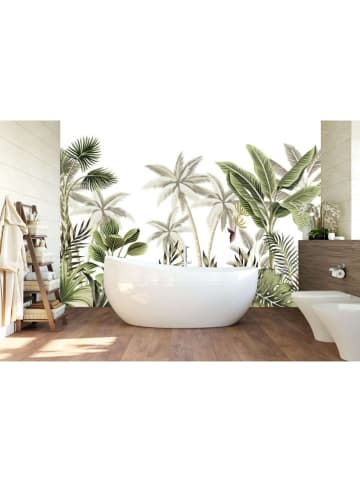 Wallity Wandsticker wit/groen - (L)100 x (B)100 cm