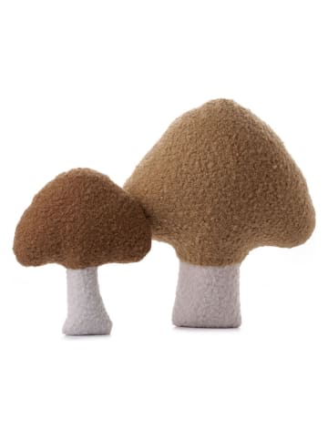 Wallity 2-delige set: kussen bruin/wit