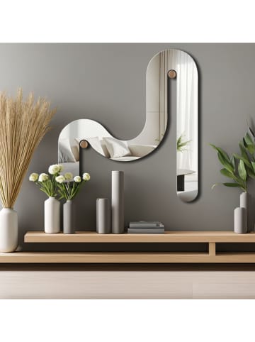 Wallity Spiegel in Silber - (L)56 x (B)51 cm