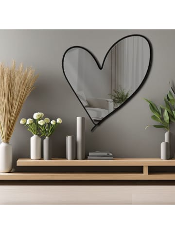 Wallity Lustro w kolorze czarnym - 48 x 43 cm