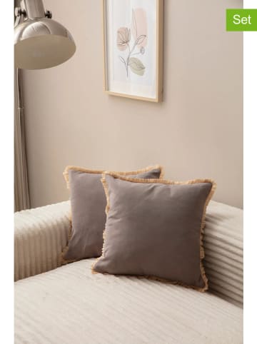 Wallity 2-delige set: kussenshoezen grijs