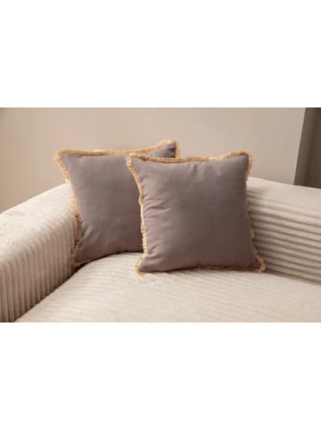 Wallity 2er-Set: Kissenhüllen in Grau