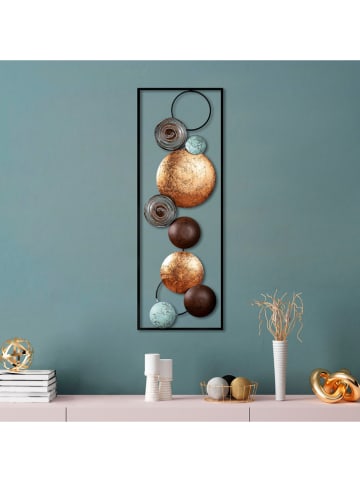 Wallity Wanddecor zwart/bruin/goudkleurig - (L)90 x (B)32 cm