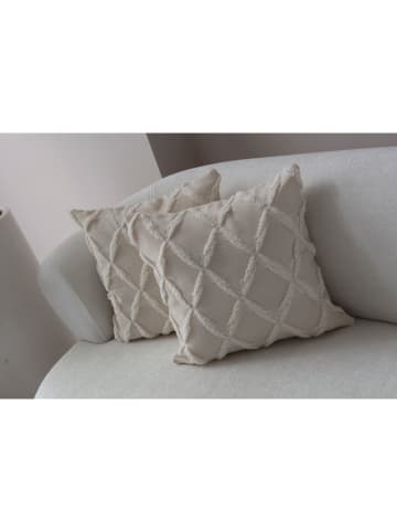Wallity 2er-Set: Kissenhüllen in Creme