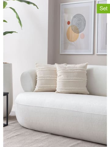 Wallity 2-delige set: kussenshoezen crème