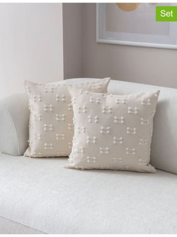 Wallity 2er-Set: Kissenhüllen in Creme