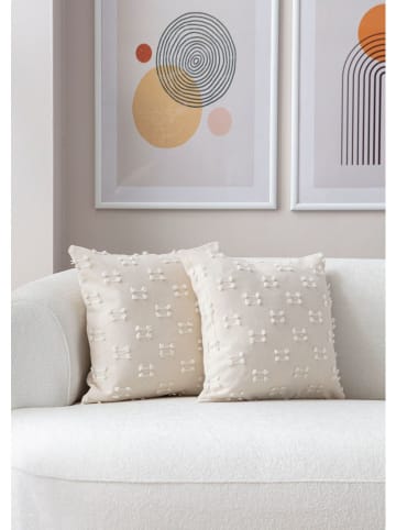 Wallity 2er-Set: Kissenhüllen in Creme
