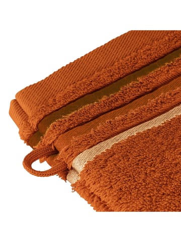 Schiesser 5er-Set: Waschhandschuhe ''Skyline'' in Terrakotta