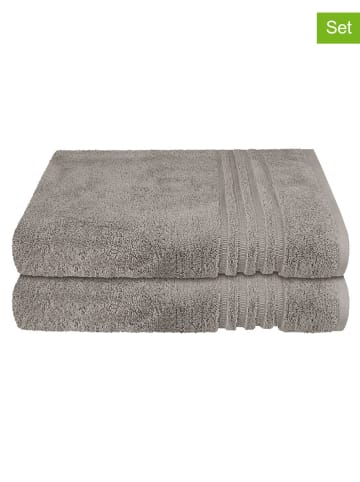 Schiesser 2er-Set: Duschtücher ''Milano'' in Grau