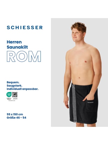 Schiesser Saunakilt "Rom" in Schwarz