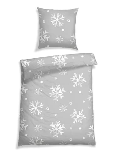 Schiesser Feinbiber-Bettwäsche-Set "Skadi" in Grau
