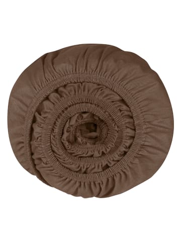 Schiesser Feinbiber-Spannbettlaken "Finni" in Braun