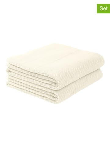 Schiesser 2er-Set: Duschtücher "Turin" in Creme