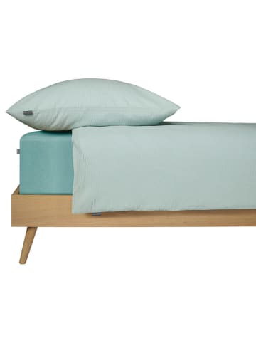 Schiesser Seersucker-Bettwäsche-Set "Laura" in Petrol