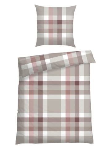 Schiesser Renforcé-Bettwäsche-Set ''Kris'' in Beige/ Rot