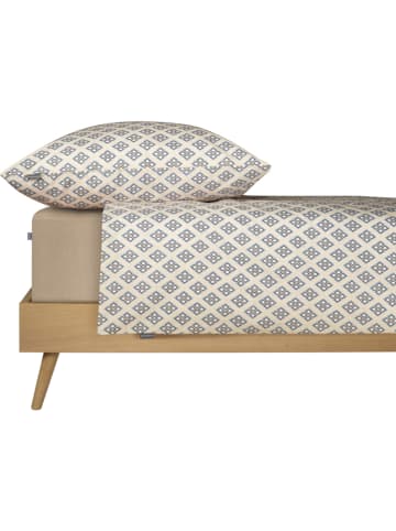 Schiesser Renforcé-Bettwäsche-Set "Yosa" in Creme/ Hellblau